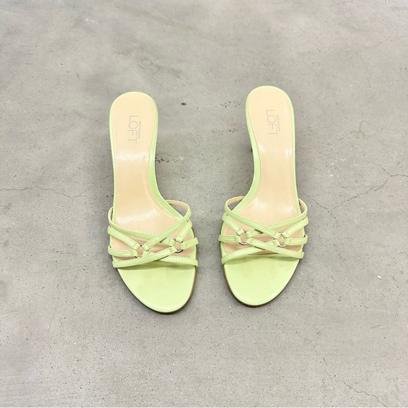 LOFT Women's Vibrant Green Strappy Kitten Heels - Picture 3 of 5